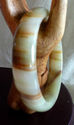 Hand Carved Natural Jade Bangle/62mm inside diam