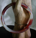 Hand Carved Jade/Agate Bangle/inside diameter 59mm