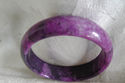 Natural Violet Jade/Jadeite Bracelet/HAND CARVED/6