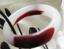 Natural Hand Carved Jade/Agate Bangle/inside diam 