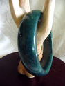 Natural Hand Carved Spruce Green Jade/Agate Bangle