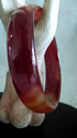 Hand Carved Jade/Agate Bangle/inside diameter 66mm