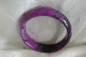 Natural Violet Jade/Jadeite Bracelet/HAND CARVED/6