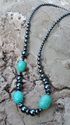 Navajo Hand Made Turquoise & Hemitite 20" Necklace