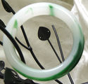 Natural Hand Carved Jade/Agate Bangle/64 MM inside