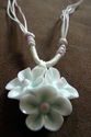 Handmade Ceramic Triple Flower Necklace