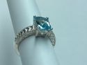 Sky Blue Topaz etched .925 Sterling Silver (Size 7