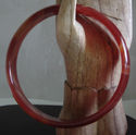 Hand Carved Jade/Agate Bangle/inside diameter 62mm