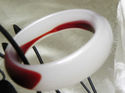 Natural Hand Carved Jade/Agate Bangle/inside diam 