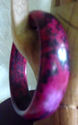 Natural Hand Carved Red & Black Jade/Jadeite Brace