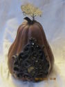 Rustic Distressed Ceramic Gourd Decorative Piece 