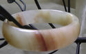 Natural Hand Carved Jade/Jadeite Bracelet/61 mm in