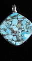 Navajo Turquoise 1 1/4" by 1 1/4" Pendant