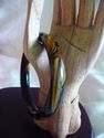 Tiger Eye Hand Carved Bangle/inside diam 64mm