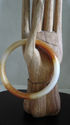 Hand Carved Jade/Agate Bangle/inside diameter 62mm