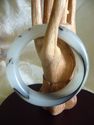 White & Black Hand Carved Jade Bangle/inside diame