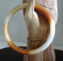 Hand Carved Jade/Agate Bangle/inside diameter 62mm