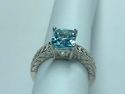 Sky Blue Topaz etched .925 Sterling Silver (Size 7
