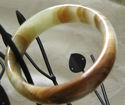 Natural Hand Carved Jade Bangle/62mm inside diam