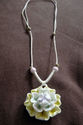 Handmade Ceramic Yellow Flower Necklace