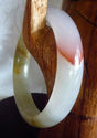 Natural Hand Carved Purple Jade Bangle/inside diam