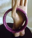 Magenta Hand Carved Jade Bangle/inside diam 64mm