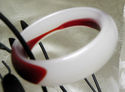 Natural Hand Carved Jade/Agate Bangle/inside diam 