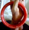 100%  Natural Bloodstone  Jade Bangle (62 mm insid