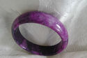 Natural Violet Jade/Jadeite Bracelet/HAND CARVED/6