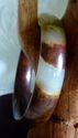 Natural Hand Carved Jade/Jadeite Bangle/inside dia