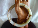 Natural Hand Carved  Jade Bangle/inside diam size 