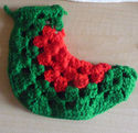 Crochet Hand-Made Christmas Stocking Ornament