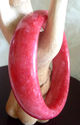 Bright Red Natural Jade Bangle/62mm inside diam