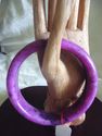 Violet Hand Carved Jade Bangle/inside diam 63mm