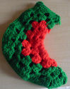 Crochet Hand-Made Christmas Stocking Ornament
