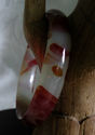 Hand Carved Jade/Agate Bangle/inside diameter 59mm