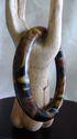 Hand Carved Jade Tiger Eye Bangle/inside diameter 