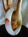 Natural Hand Carved Purple Jade Bangle/inside diam
