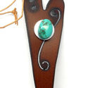 Navajo Ornament "Slender Heart" with Turquoise Mou