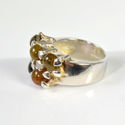 Vintage Estate Sterling Silver Ring Tourmalines si