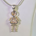 Vintage Sterling Silver Charm Birthday Doll April 