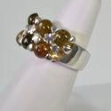 Vintage Estate Sterling Silver Ring Tourmalines si
