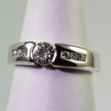 Vintage Estate 14K White Gold Diamond Wedding Ring