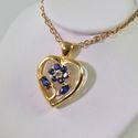 Vintage Estate Silver Pendant Vermeil Cubic Zircon