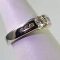 Vintage Estate 14K White Gold Diamond Wedding Ring