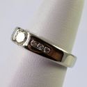 Vintage Estate 14K White Gold Diamond Wedding Ring