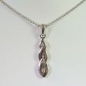  Sterling Silver Pendant Fancy Black and White Cry