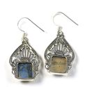 Sterling Silver Earrings Labradorite 925 Dangle Ho