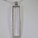 Vintage Sterling Silver Pendant  2 1/4 long with c