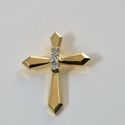 Vintage Estate Pendant Diamond Cross Fine Jewelry 